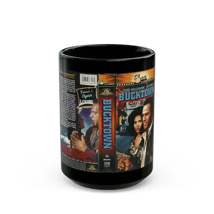 BUCK TOWN FRED WILLIAMSON PAM GRIER (VHS COVER) - Black Coffee Mug 15oz - Go Mug Yourself