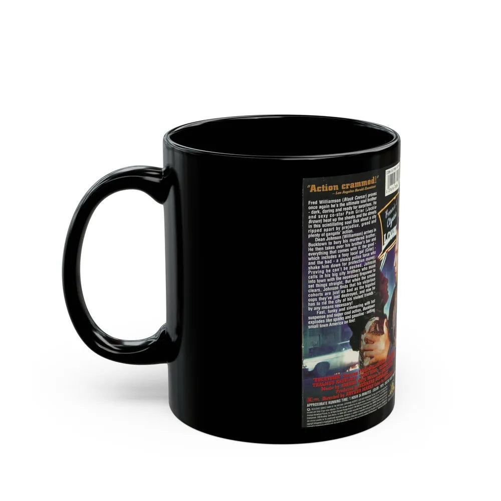 BUCK TOWN FRED WILLIAMSON PAM GRIER (VHS COVER) - Black Coffee Mug-Go Mug Yourself