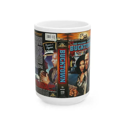 BUCK TOWN FRED WILLIAMSON PAM GRIER (VHS COVER) - White Coffee Mug 15oz - Go Mug Yourself