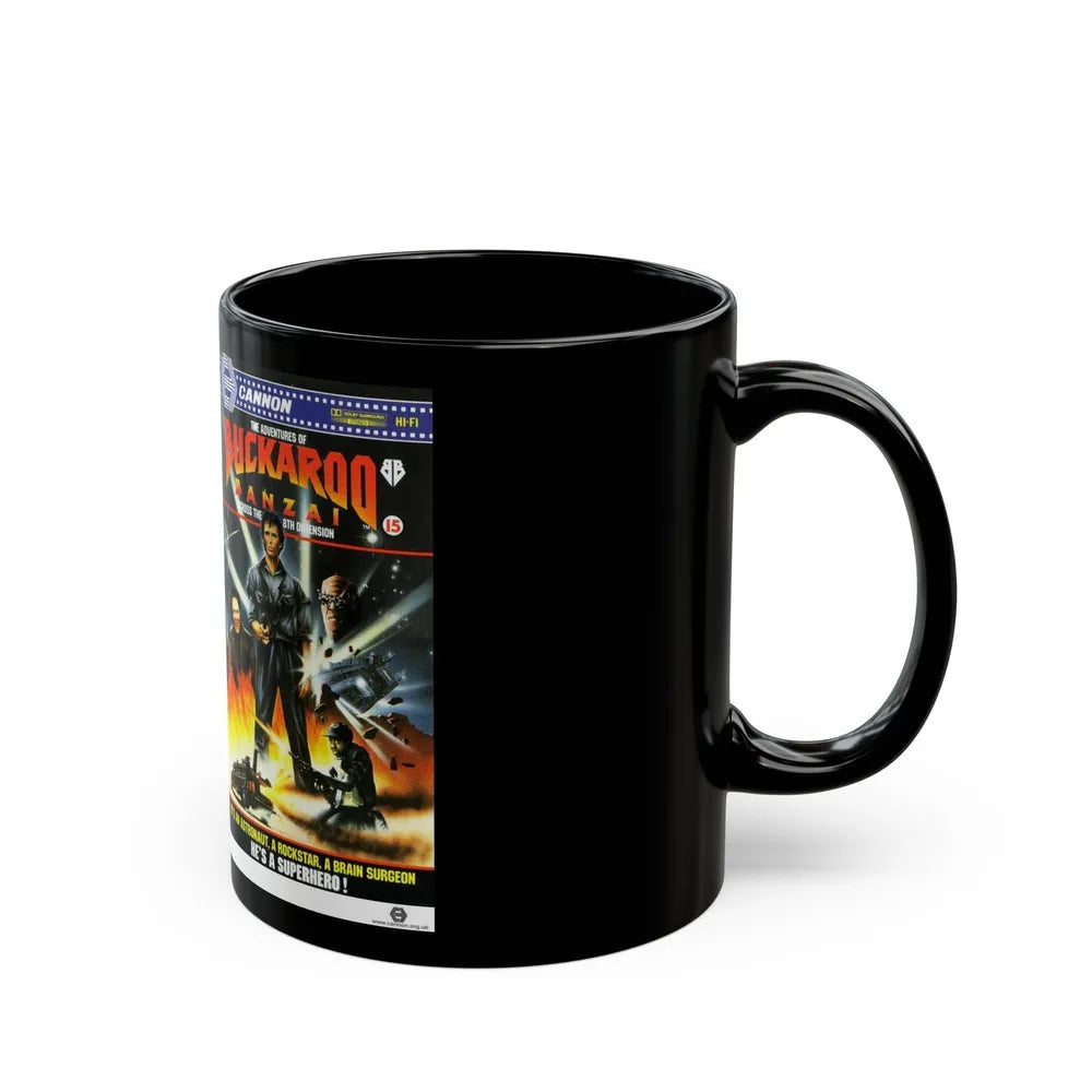 BUCKAROO BANZAI ACROSS THE 8TH DIMENSION (VHS COVER) - Black Coffee Mug-Go Mug Yourself