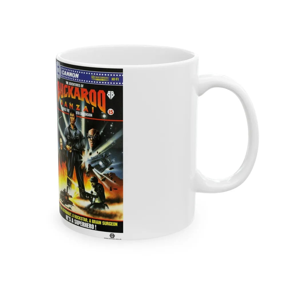 BUCKAROO BANZAI ACROSS THE 8TH DIMENSION (VHS COVER) - White Coffee Mug-Go Mug Yourself