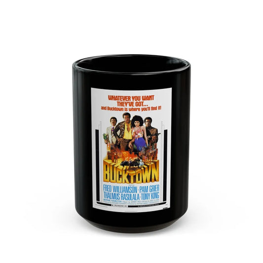 BUCKTOWN 1975 Movie Poster - Black Coffee Mug-15oz-Go Mug Yourself