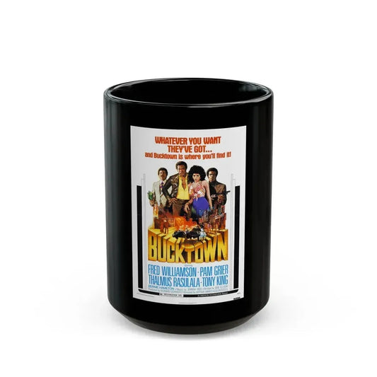 BUCKTOWN 1975 Movie Poster - Black Coffee Mug 15oz - Go Mug Yourself