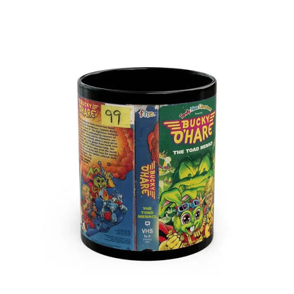 BUCKY OHARE THE TOAD MENACE (VHS COVER) - Black Coffee Mug 11oz - Go Mug Yourself