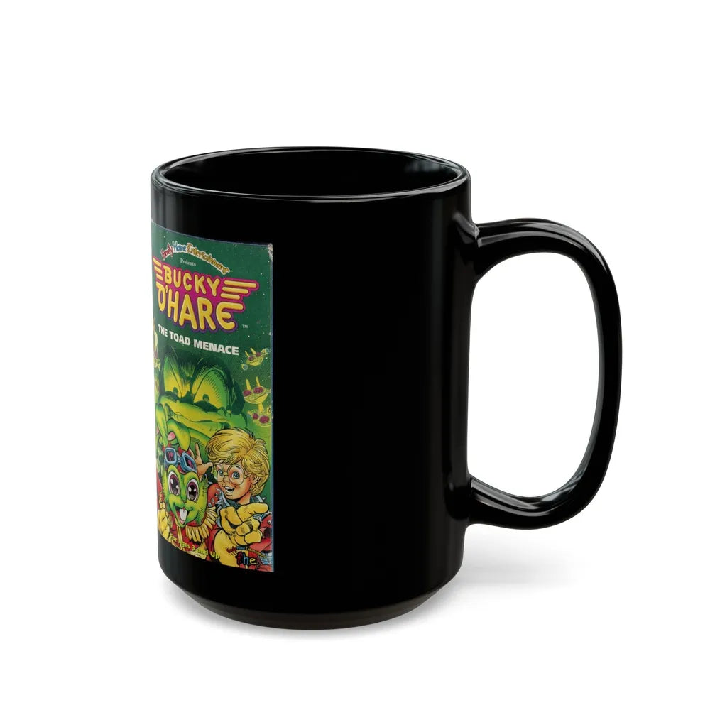 BUCKY OHARE THE TOAD MENACE (VHS COVER) - Black Coffee Mug-Go Mug Yourself