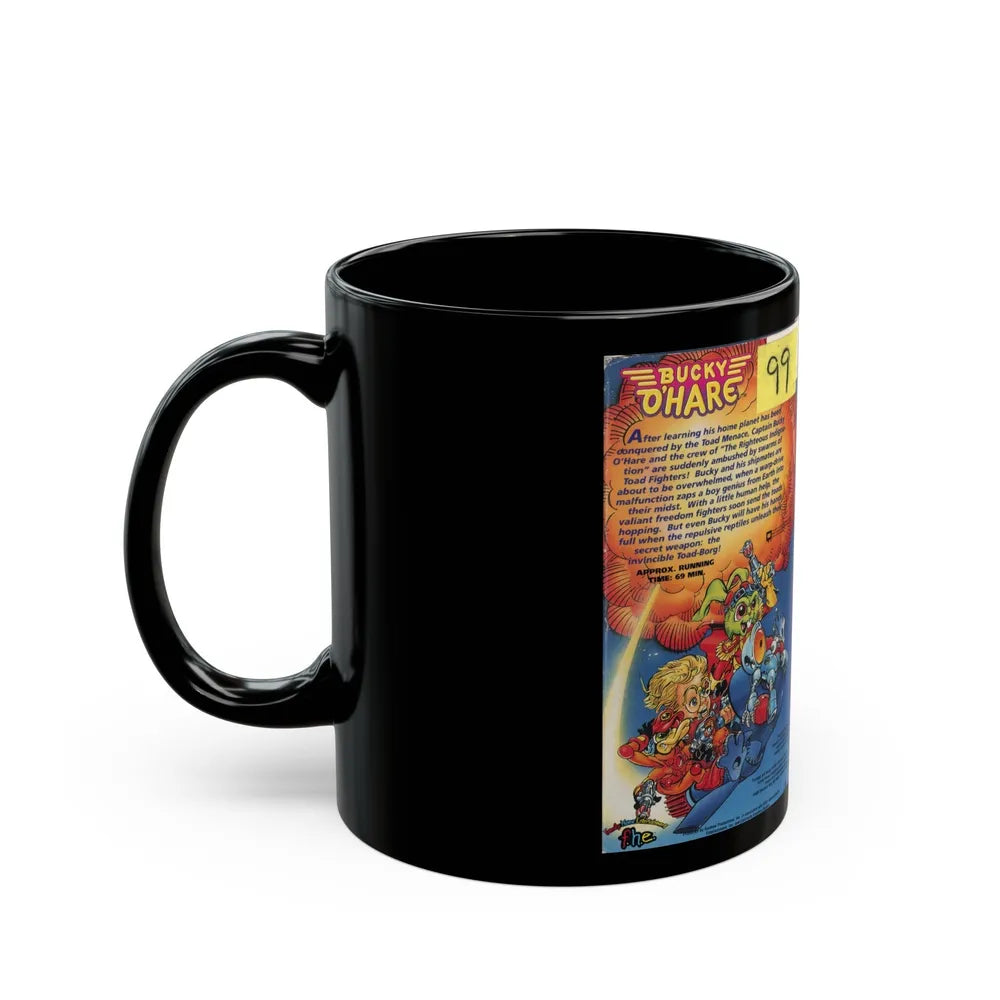 BUCKY OHARE THE TOAD MENACE (VHS COVER) - Black Coffee Mug-Go Mug Yourself