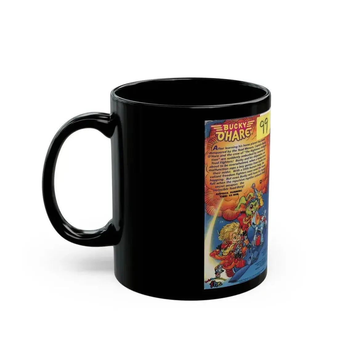 BUCKY OHARE THE TOAD MENACE (VHS COVER) - Black Coffee Mug - Go Mug Yourself