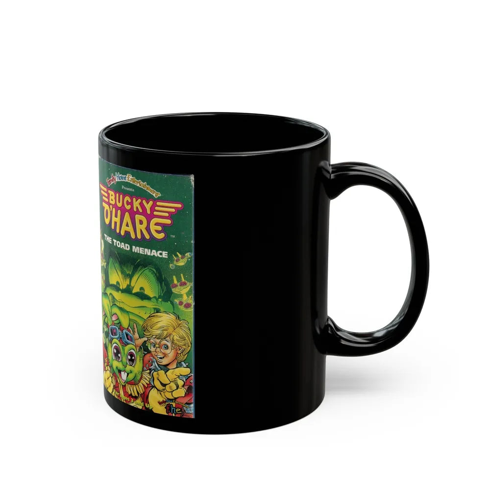 BUCKY OHARE THE TOAD MENACE (VHS COVER) - Black Coffee Mug-Go Mug Yourself