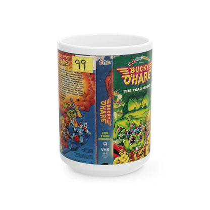 BUCKY OHARE THE TOAD MENACE (VHS COVER) - White Coffee Mug-15oz-Go Mug Yourself