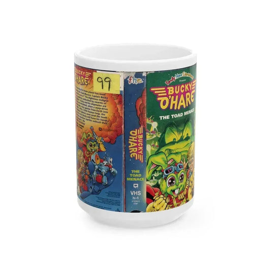 BUCKY OHARE THE TOAD MENACE (VHS COVER) - White Coffee Mug 15oz - Go Mug Yourself
