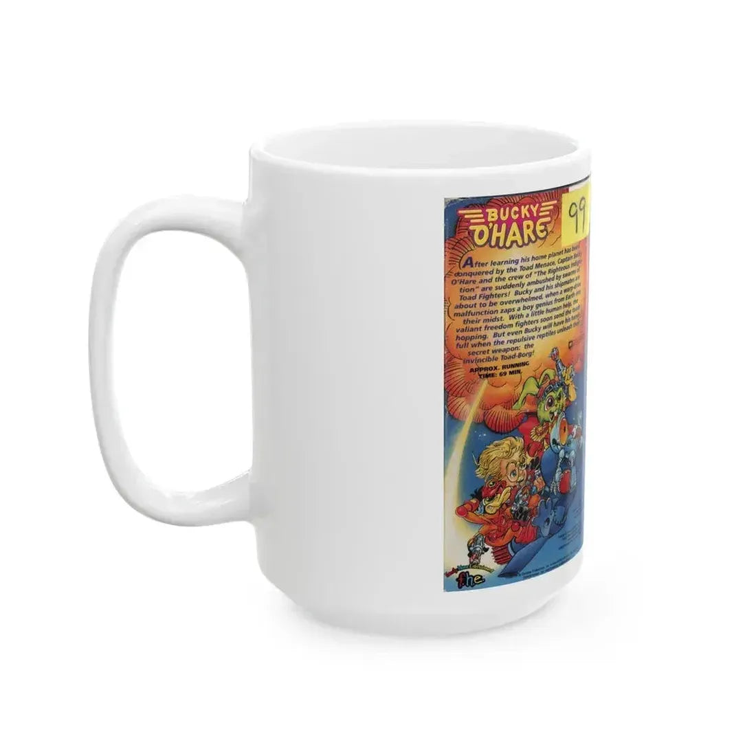 BUCKY OHARE THE TOAD MENACE (VHS COVER) - White Coffee Mug - Go Mug Yourself