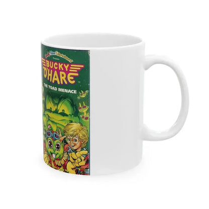 BUCKY OHARE THE TOAD MENACE (VHS COVER) - White Coffee Mug - Go Mug Yourself