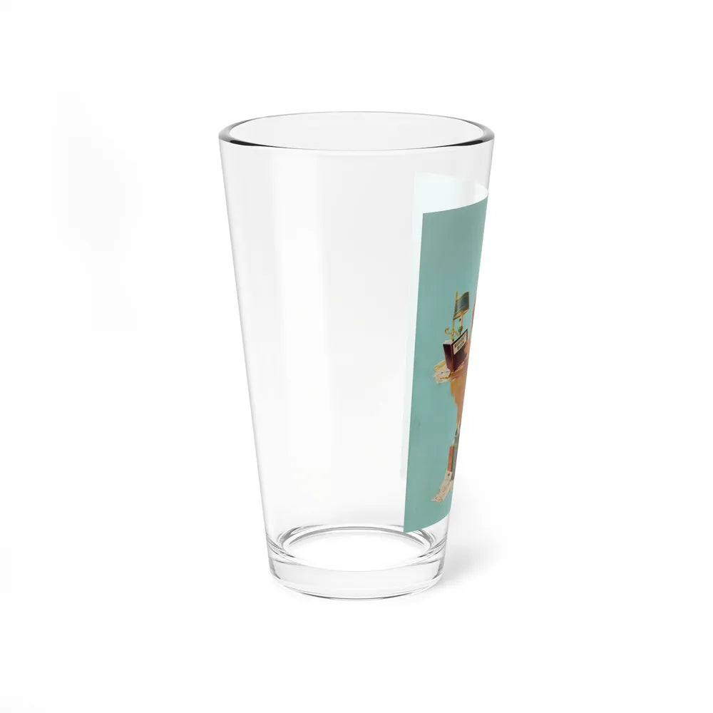 Budget Book (Magazine Illustration) Pint Glass 16oz-Go Mug Yourself