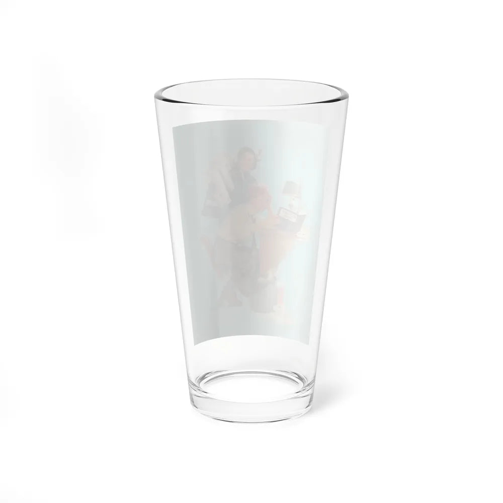 Budget Book (Magazine Illustration) Pint Glass 16oz-Go Mug Yourself