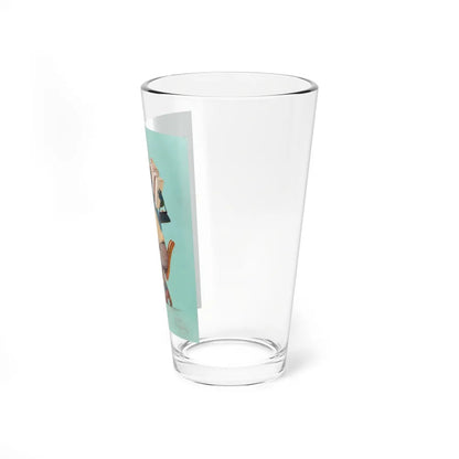 Budget Book (Magazine Illustration) Pint Glass 16oz-Go Mug Yourself