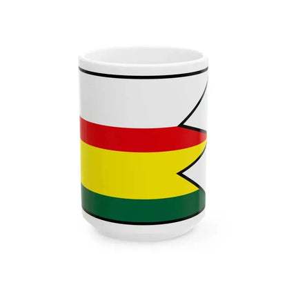 Budince Michalovce Flag (Slovakia) White Coffee Mug 15oz - Go Mug Yourself
