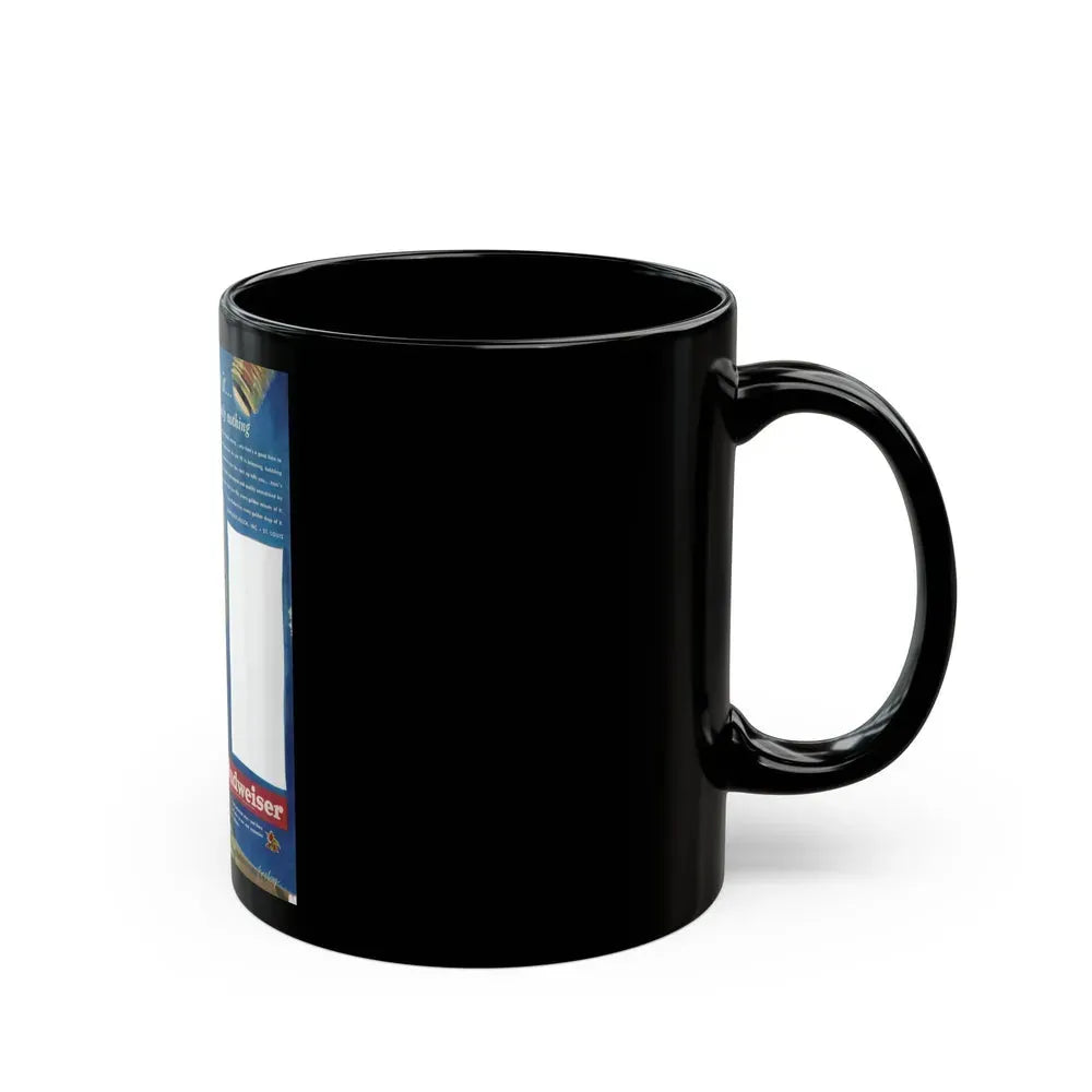 Budweiser ad, 1950 - Black Coffee Mug - Go Mug Yourself