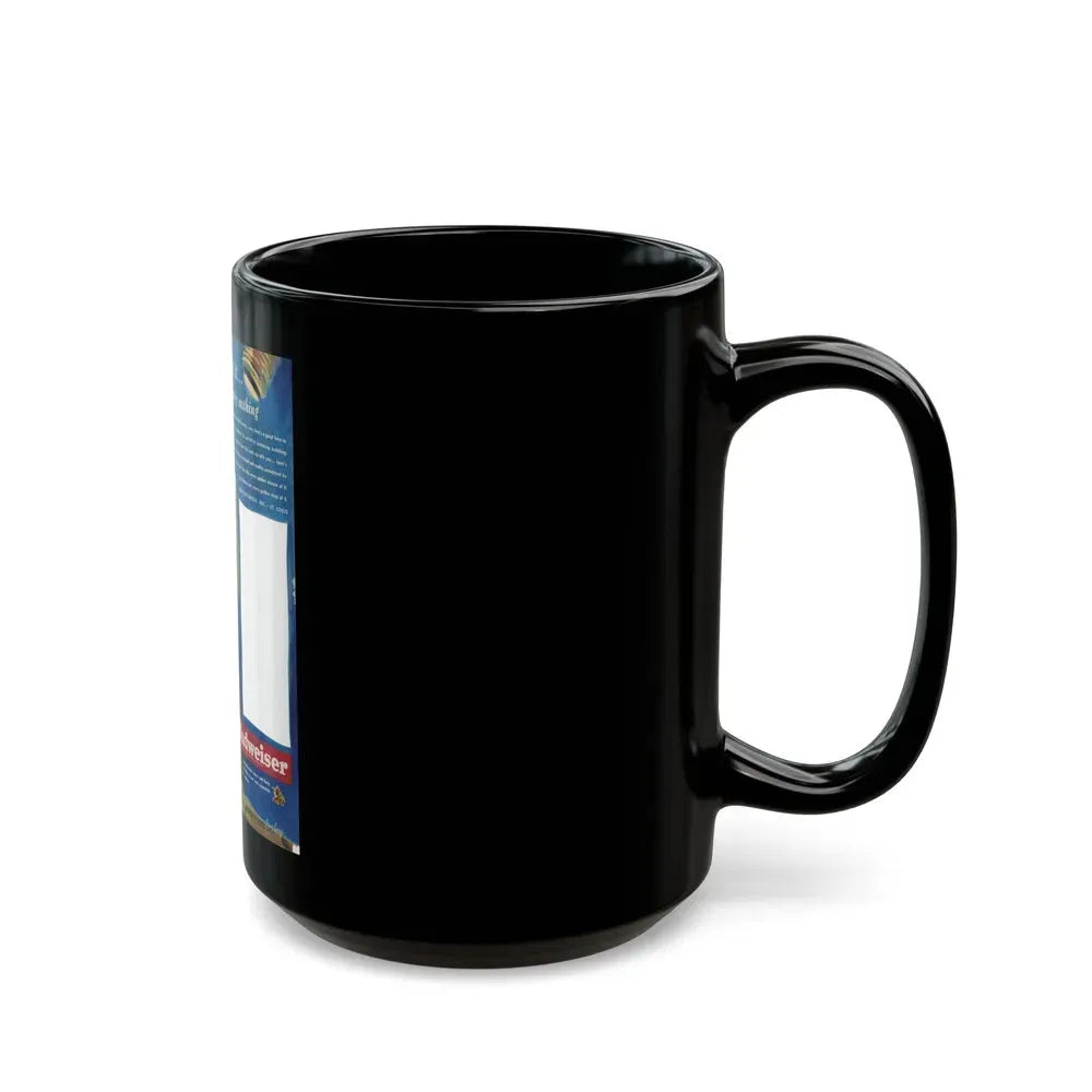 Budweiser ad, 1950 - Black Coffee Mug - Go Mug Yourself