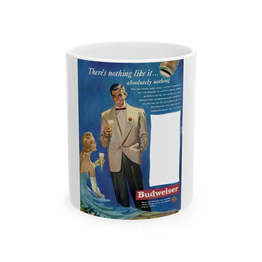 Budweiser ad, 1950 - White Coffee Mug 11oz - Go Mug Yourself