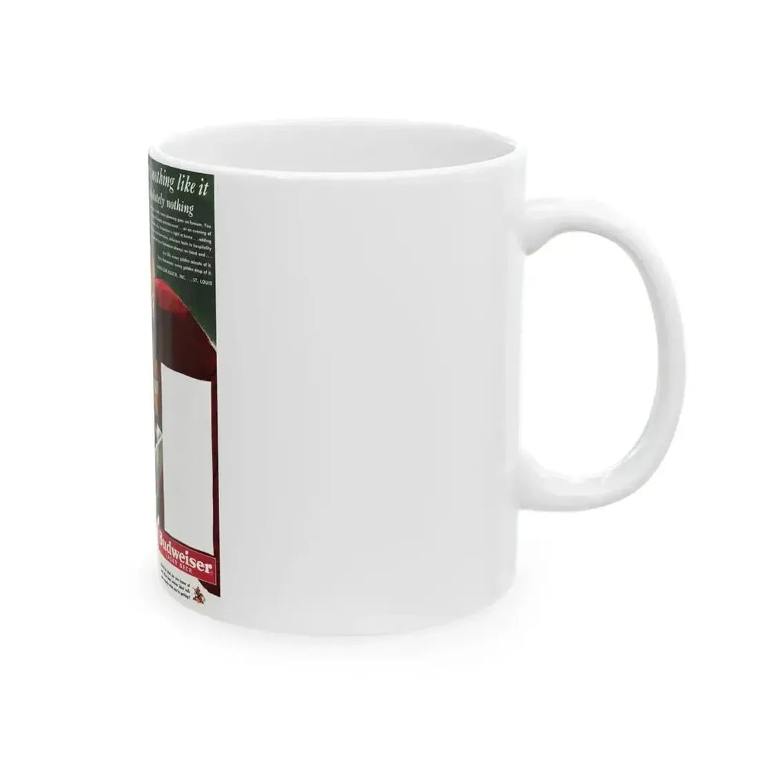 Budweiser ad, Collier's, January 21, 1950 - White Coffee Mug - Go Mug Yourself