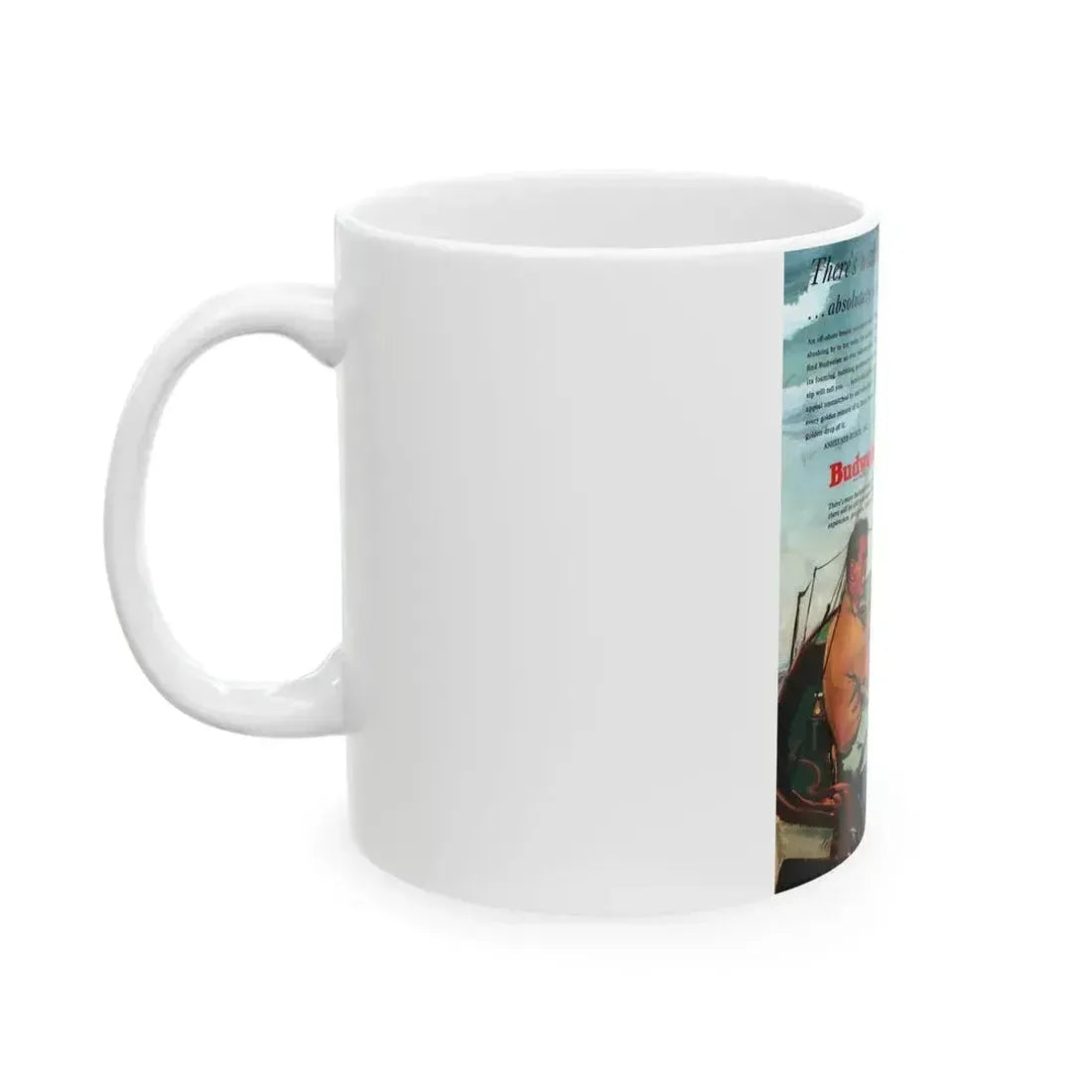 Budweiser ad, Collier's, June 11, 1949 - White Coffee Mug - Go Mug Yourself