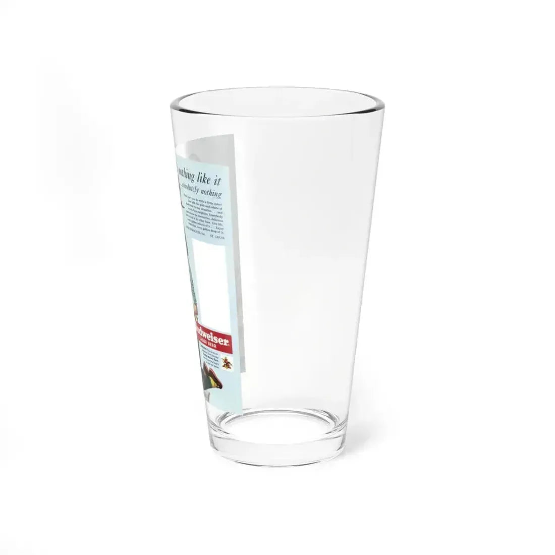 Budweiser ad, Collier's, May 13, 1950 (Magazine Illustration) Pint Glass 16oz - Go Mug Yourself