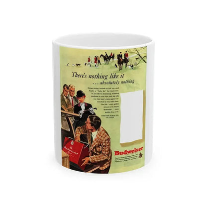 Budweiser ad, Collier's, November 5, 1949 - White Coffee Mug 11oz - Go Mug Yourself