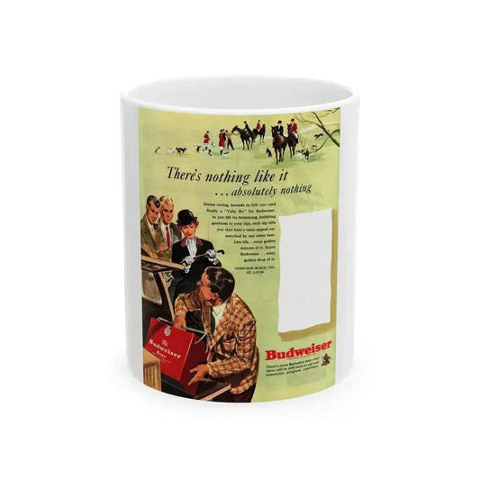 Budweiser ad, Collier's, November 5, 1949 - White Coffee Mug 11oz - Go Mug Yourself
