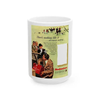 Budweiser ad, Collier's, November 5, 1949 - White Coffee Mug 15oz - Go Mug Yourself