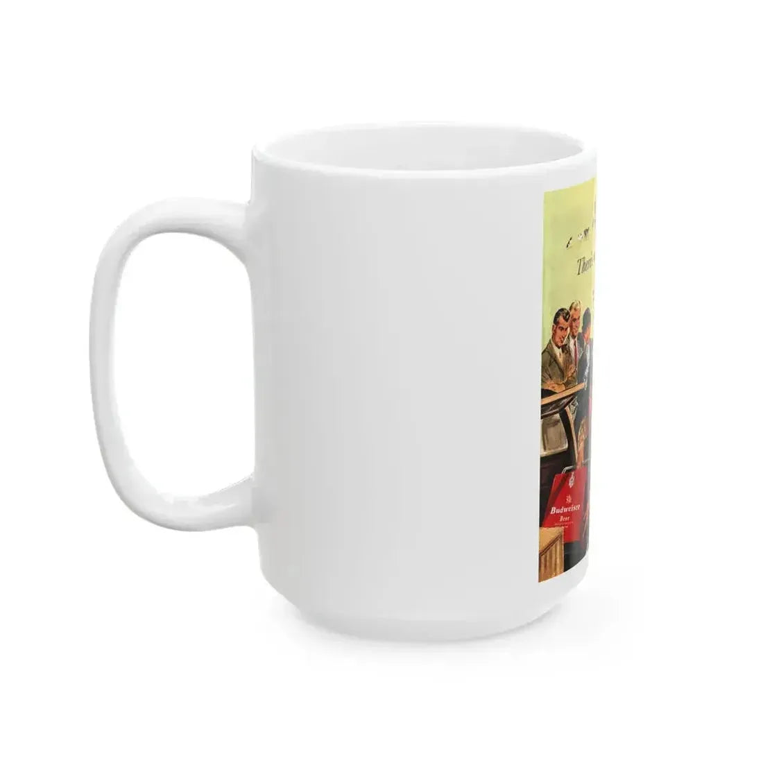 Budweiser ad, Collier's, November 5, 1949 - White Coffee Mug - Go Mug Yourself