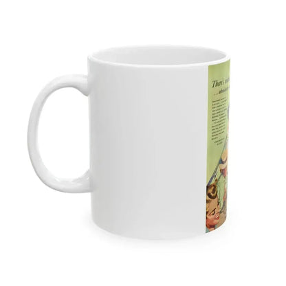 Budweiser ad, The American Magazine, April 1949 - White Coffee Mug - Go Mug Yourself