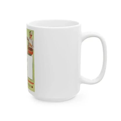 Budweiser ad, The American Magazine, April 1949 - White Coffee Mug - Go Mug Yourself