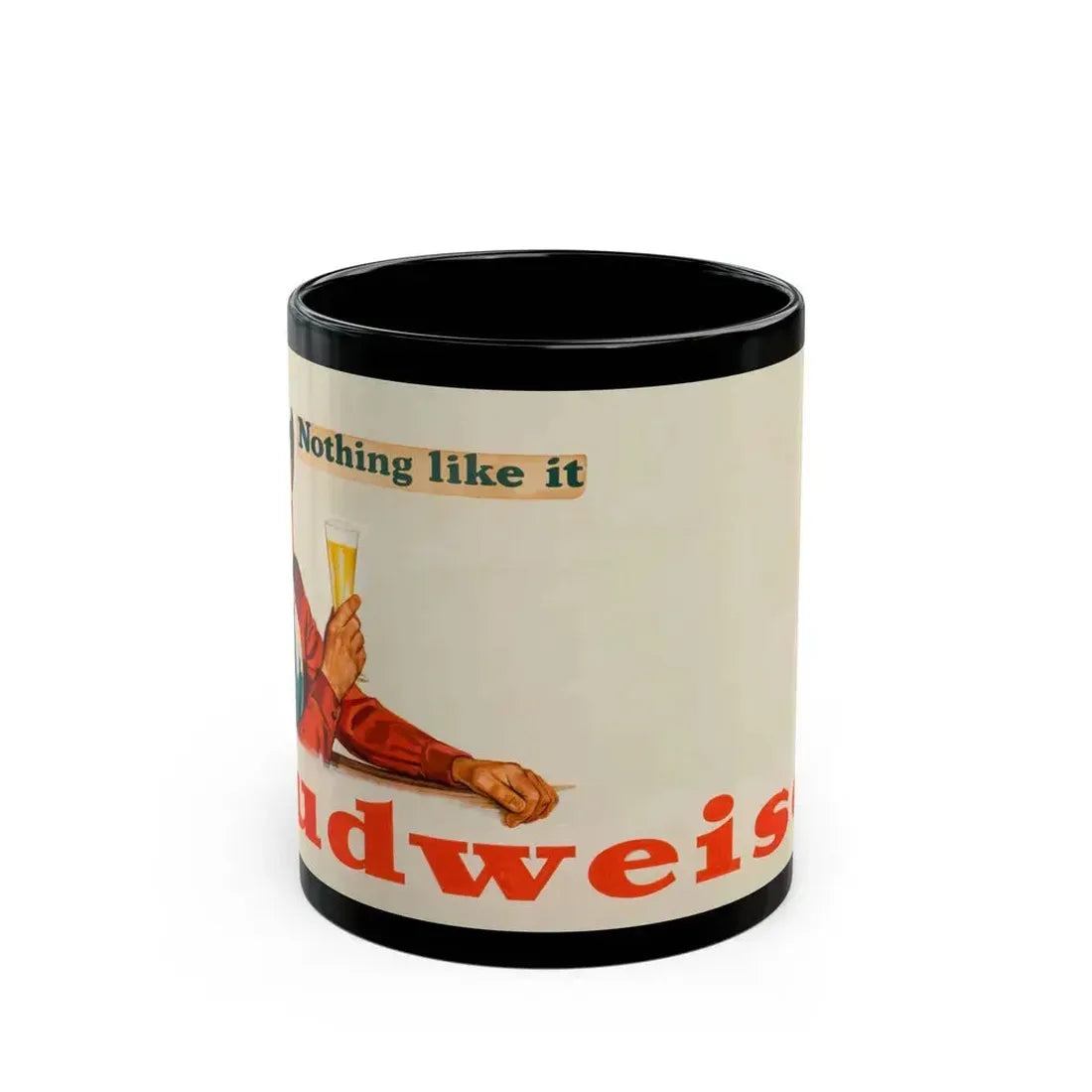 Budweiser Beer advertisement - Black Coffee Mug 11oz - Go Mug Yourself