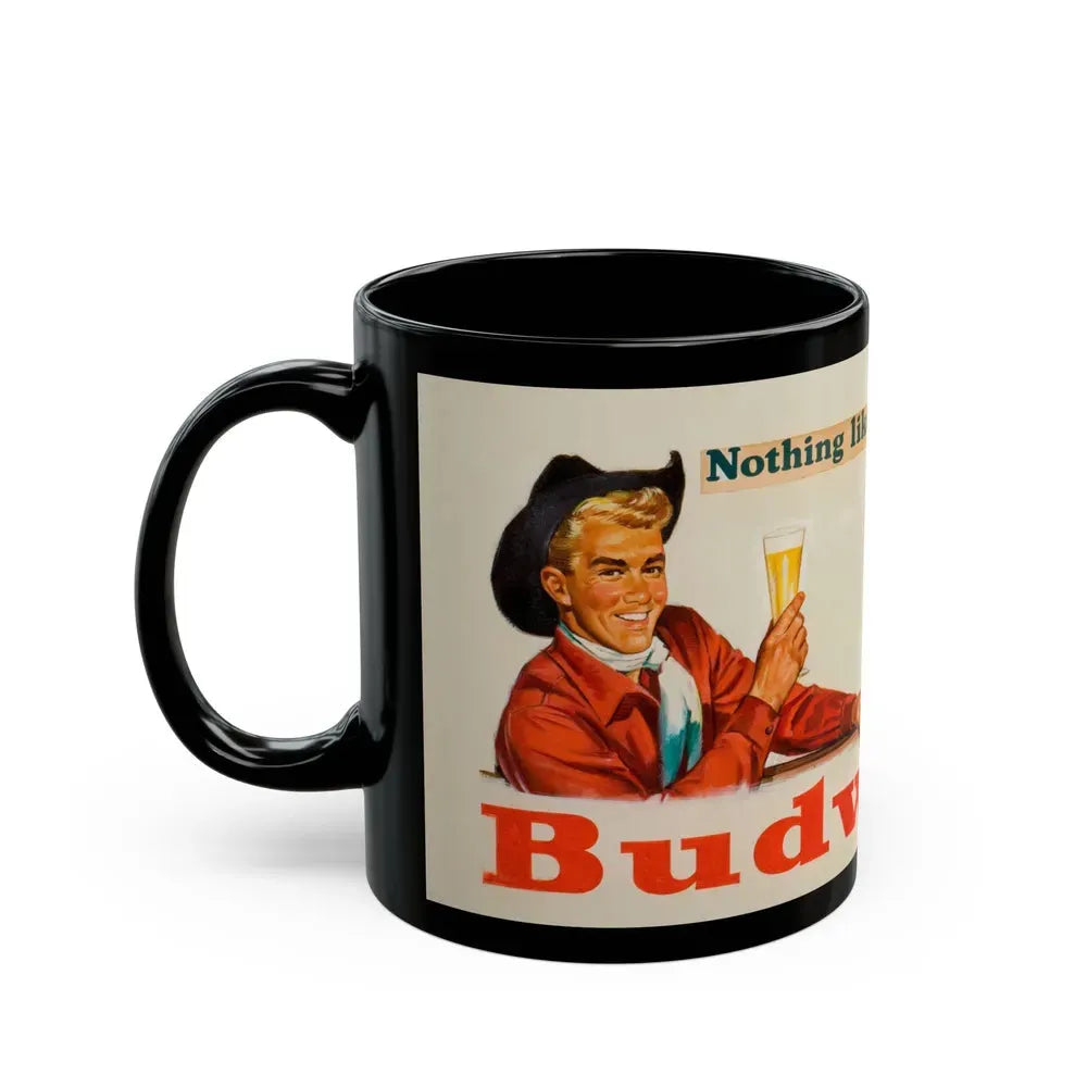 Budweiser Beer advertisement - Black Coffee Mug - Go Mug Yourself
