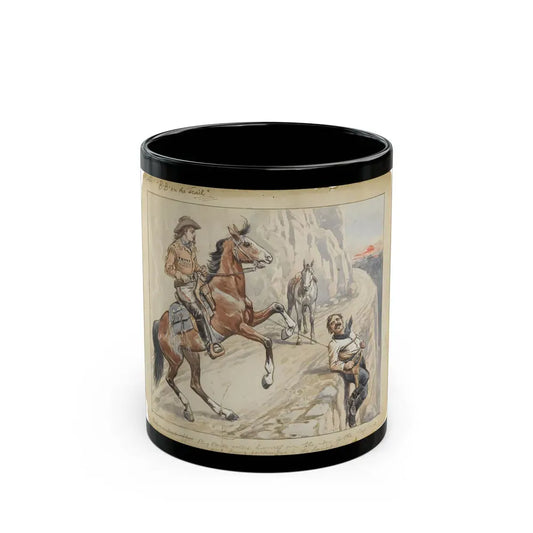 Buffalo Bill on the Trail - Black Coffee Mug 11oz - Go Mug Yourself