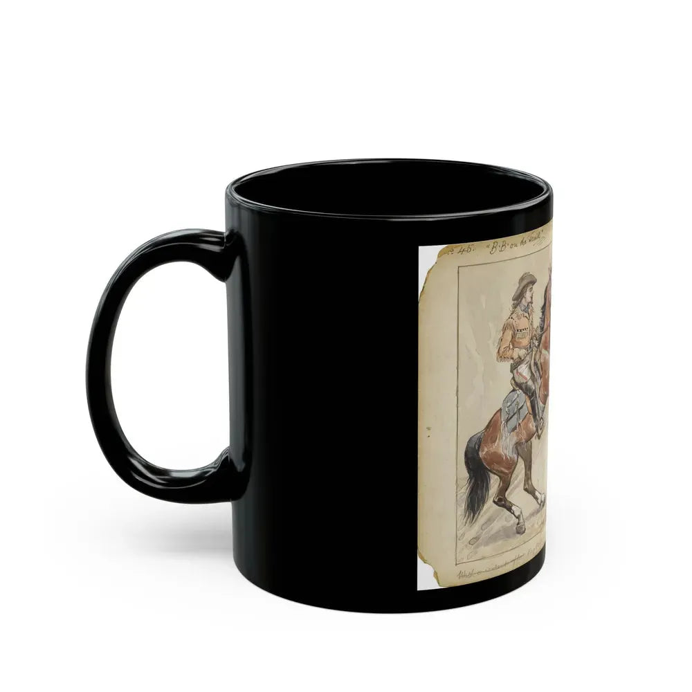 Buffalo Bill on the Trail - Black Coffee Mug - Go Mug Yourself