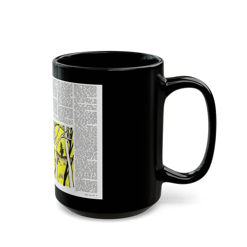 Buffalo Kill, Adam magazine, May 1963 - Black Coffee Mug - Go Mug Yourself