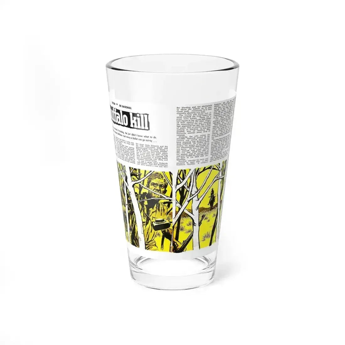 Buffalo Kill, Adam magazine, May 1963 (Magazine Illustration) Pint Glass 16oz 16oz - Go Mug Yourself