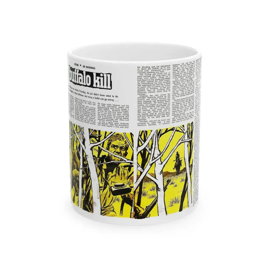 Buffalo Kill, Adam magazine, May 1963 - White Coffee Mug 11oz - Go Mug Yourself