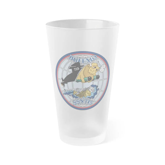 Buffalo SSN 715 (U.S. Navy) Frosted Pint Glass 16oz-Go Mug Yourself