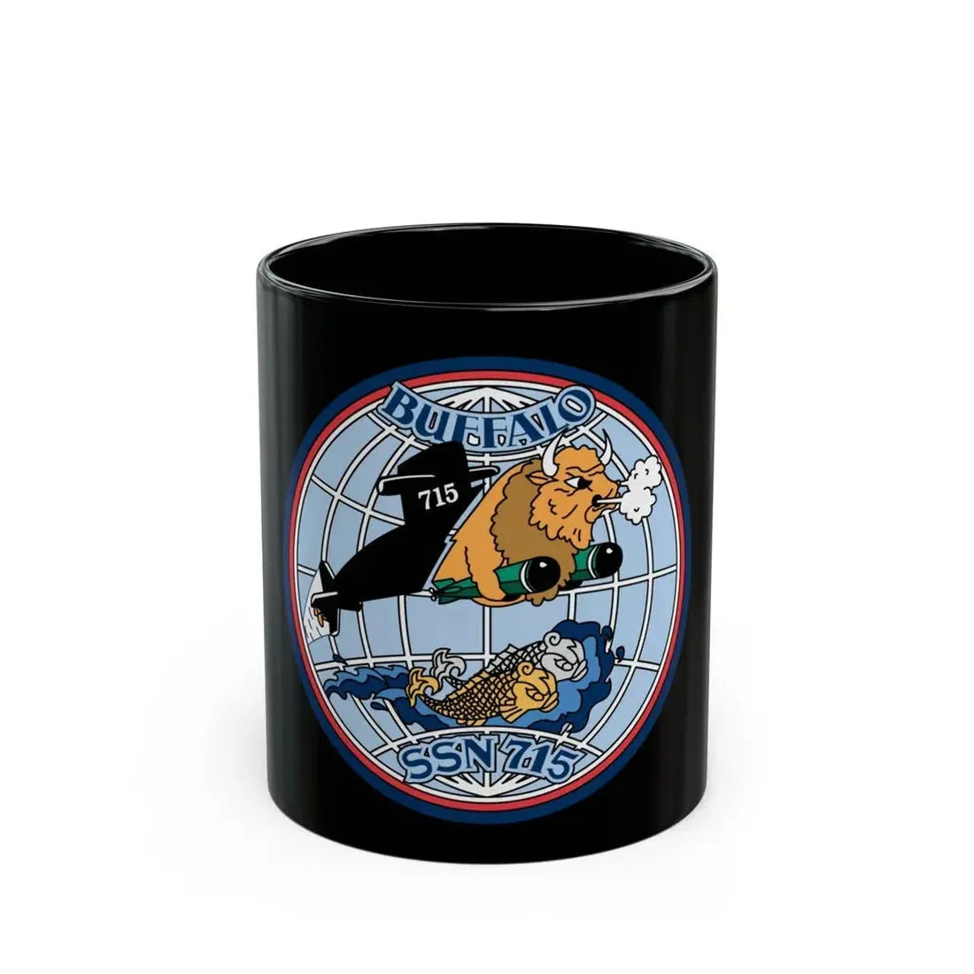 Buffalo SSN 715 (U.S. Navy) Black Coffee Mug 11oz - Go Mug Yourself