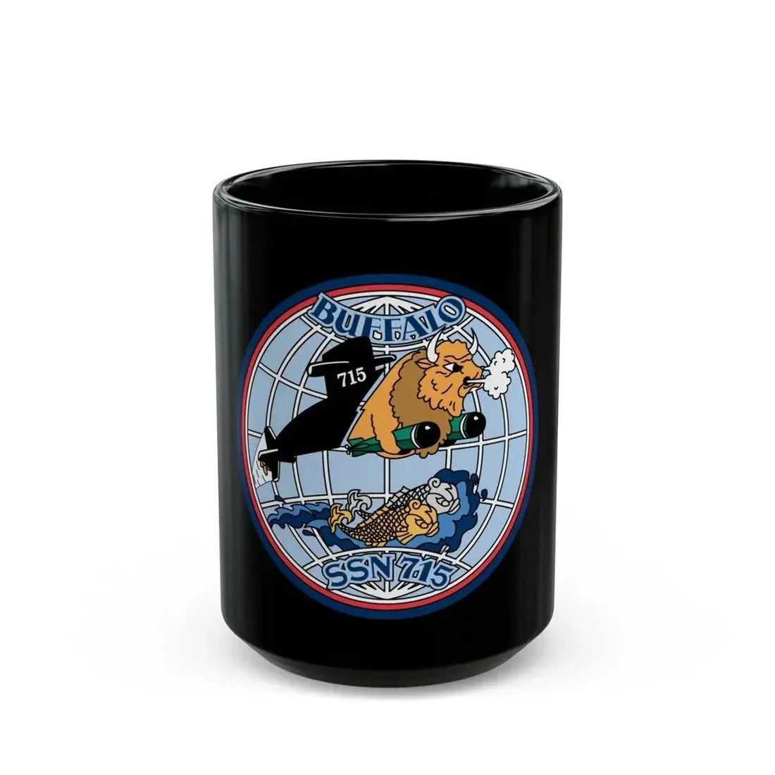 Buffalo SSN 715 (U.S. Navy) Black Coffee Mug 15oz - Go Mug Yourself