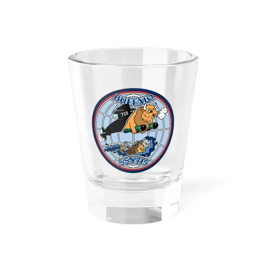 Buffalo SSN 715 (U.S. Navy) Shot Glass 1.5oz 1.5oz - Go Mug Yourself