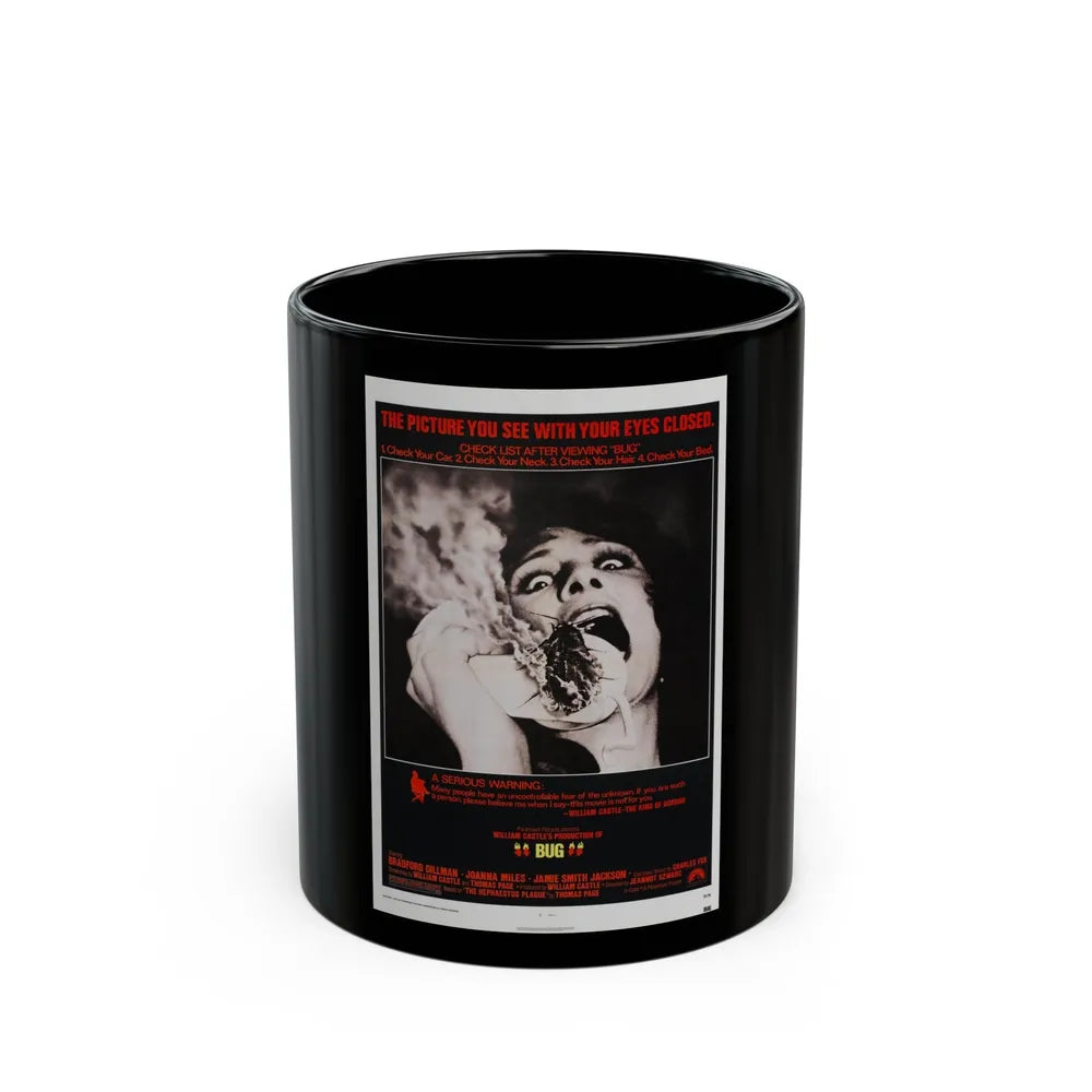 BUG 1975 Movie Poster - Black Coffee Mug-11oz-Go Mug Yourself