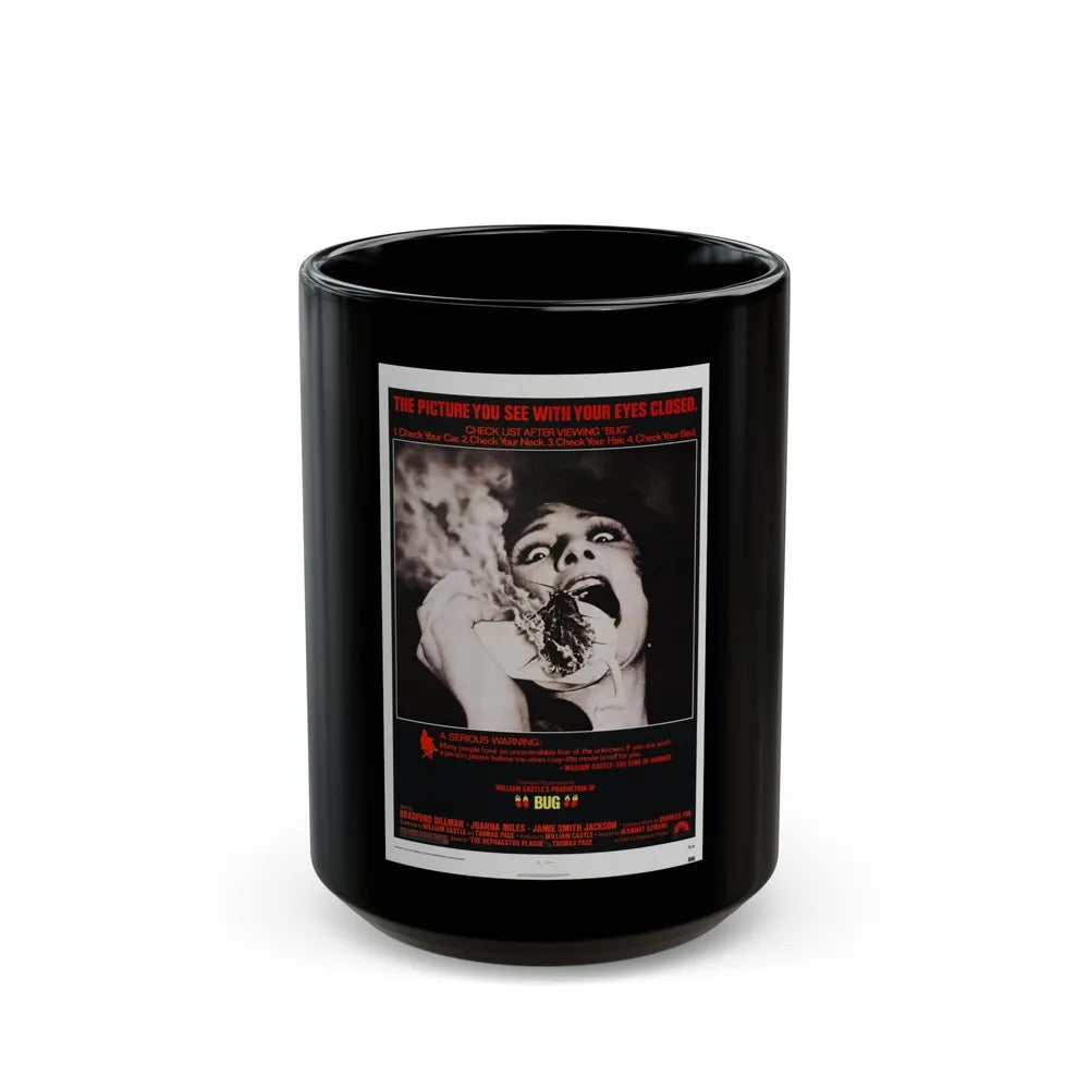 BUG 1975 Movie Poster - Black Coffee Mug-15oz-Go Mug Yourself