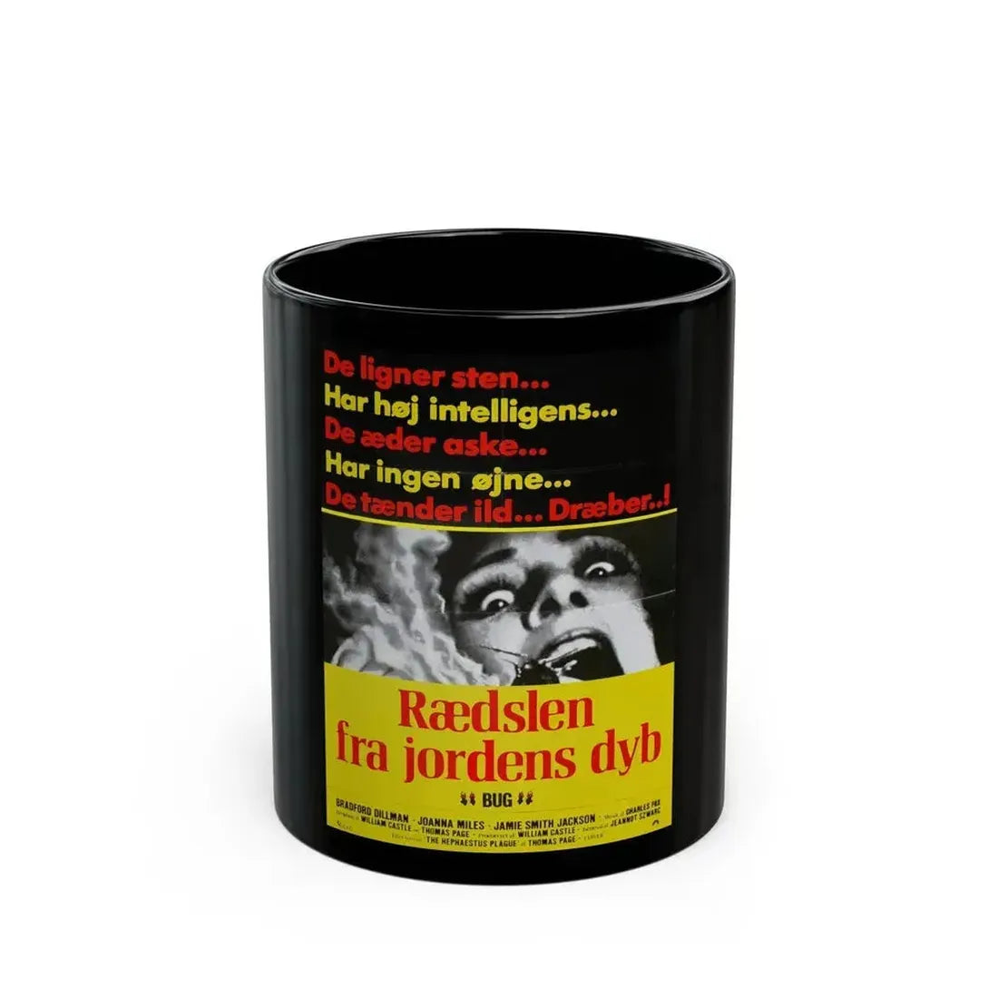 BUG (DANISH) 1975 Movie Poster - Black Coffee Mug 11oz - Go Mug Yourself