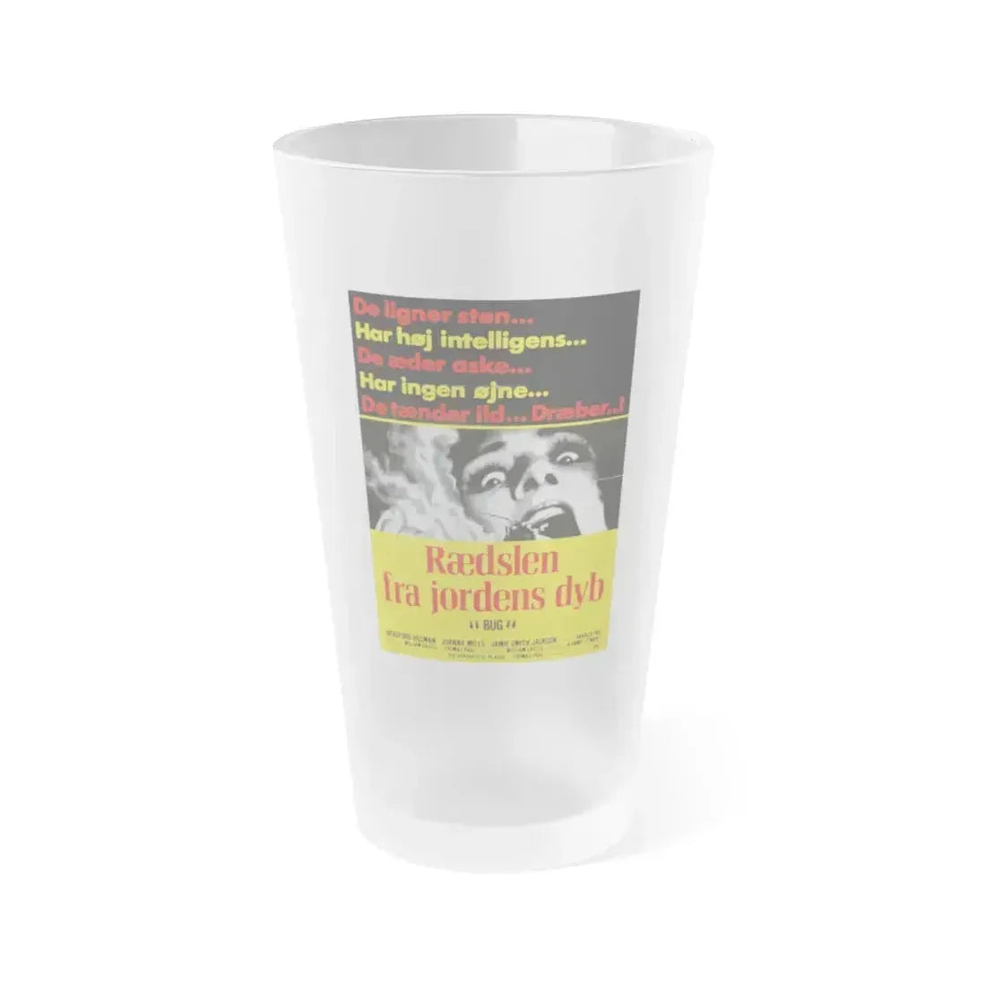 BUG (DANISH) 1975 Movie Poster - Frosted Pint Glass 16oz 16oz Frosted - Go Mug Yourself