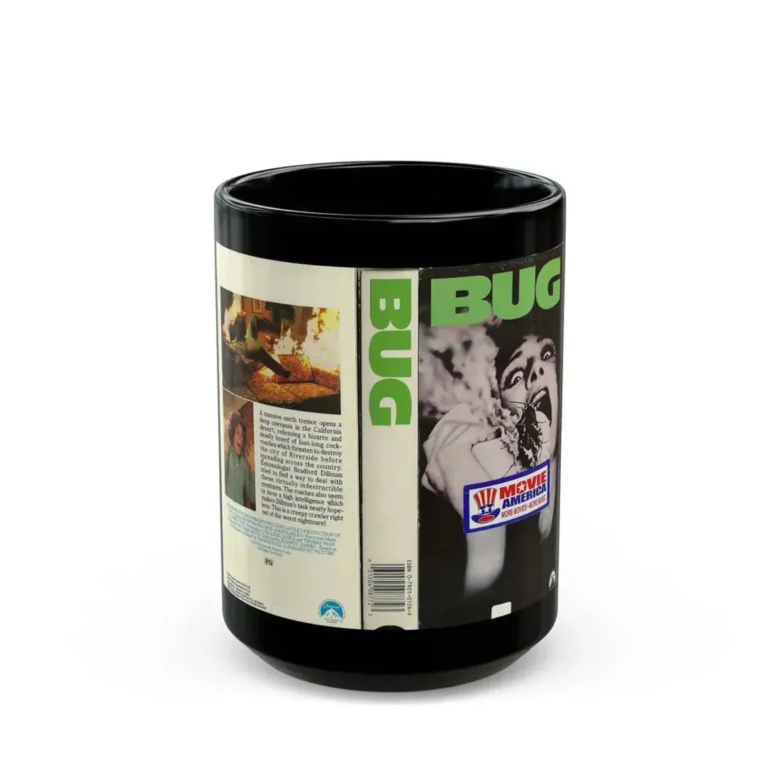 BUG (VHS COVER) - Black Coffee Mug 15oz - Go Mug Yourself