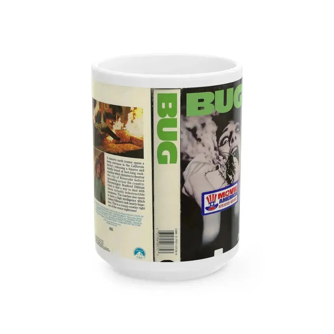 BUG (VHS COVER) - White Coffee Mug 15oz - Go Mug Yourself