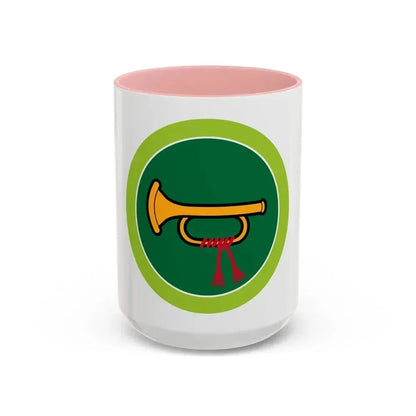 Bugling (Boy Scout Merit Badge) Accent Coffee Mug 15oz Pink - Go Mug Yourself